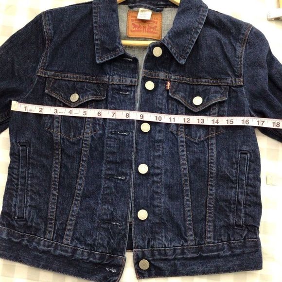 LEVI’S jeans denim jacket blue jeans small - Picture 5 of 9